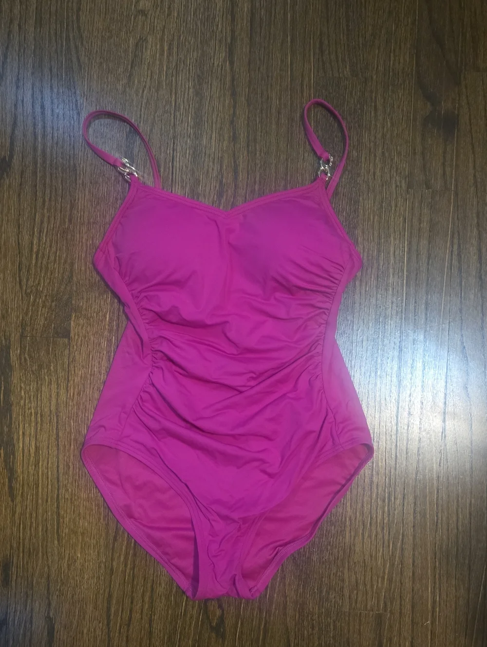 Michael Kors NWT Pink Ruched One Piece Swimsuit Women's Size 8